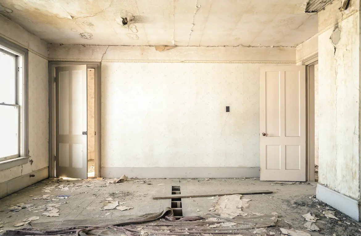 Waste disposal crew managing a cleanout project in Haughton